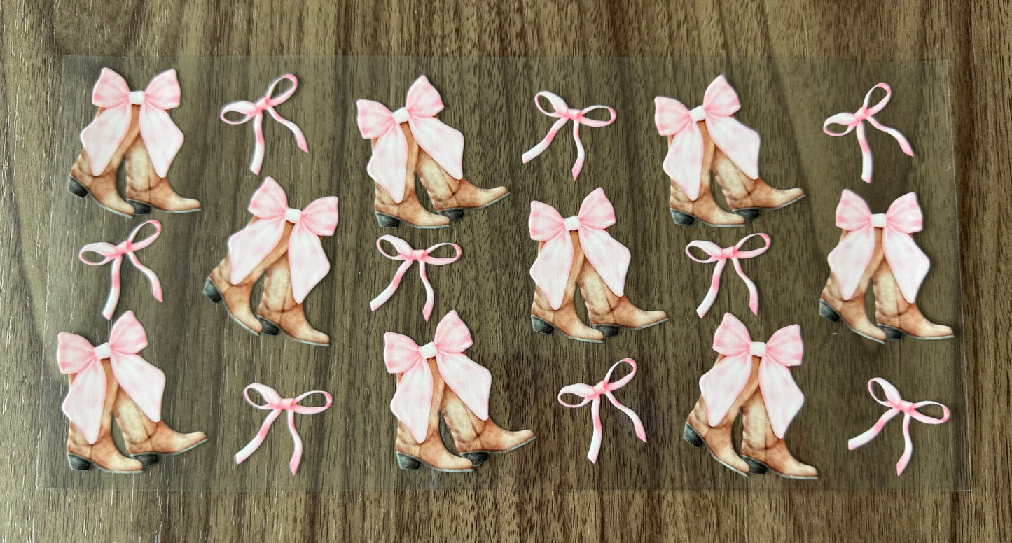 Pink Bows & Cowgirl Boots Cup Wrap