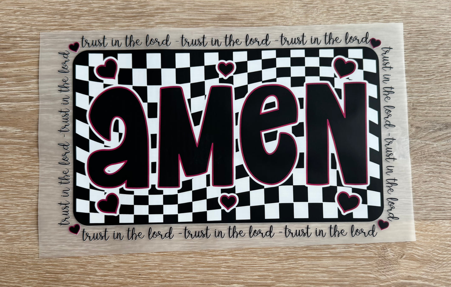 Checkered Amen Transfer