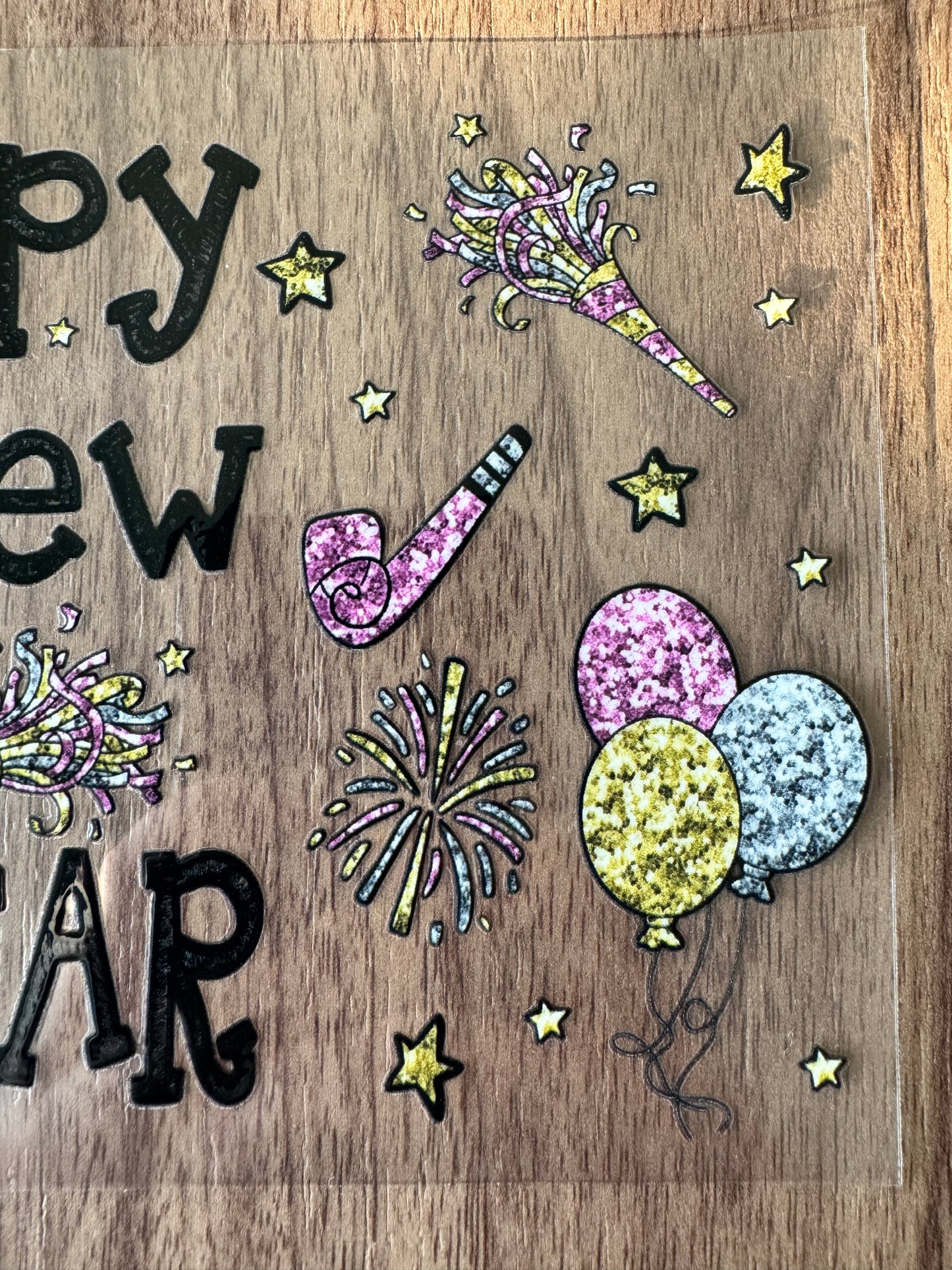 Sparkly Happy New Year Cup Wrap