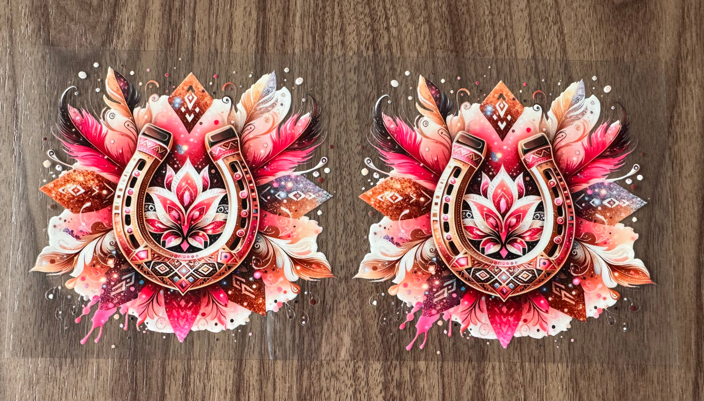Pink Horseshoe Decal Sheet