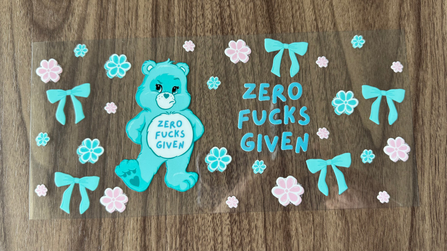 Teal Zero Fs Swear Bear Cup Wrap