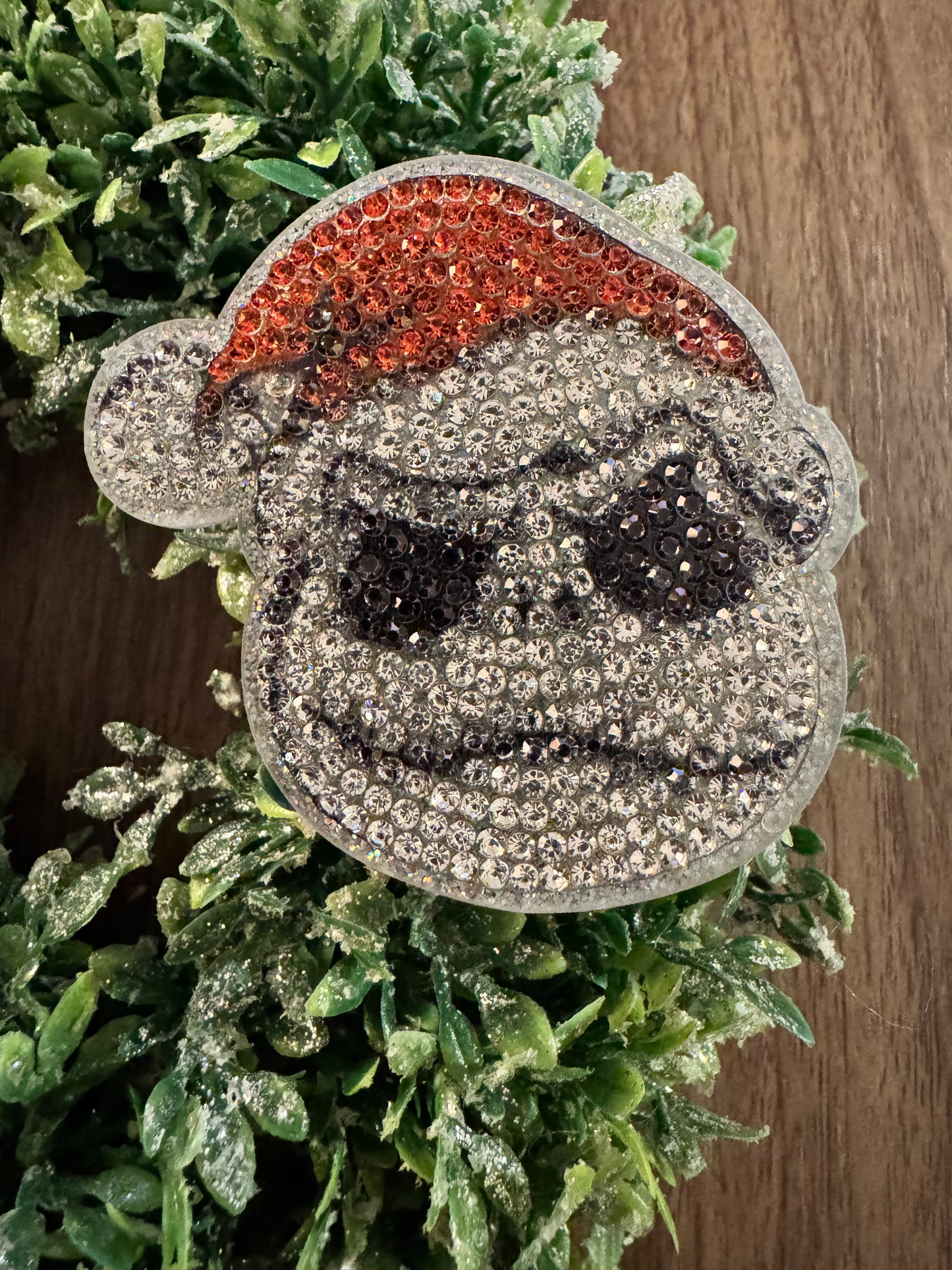 Skeleton Santa Rhinestone Acrylic
