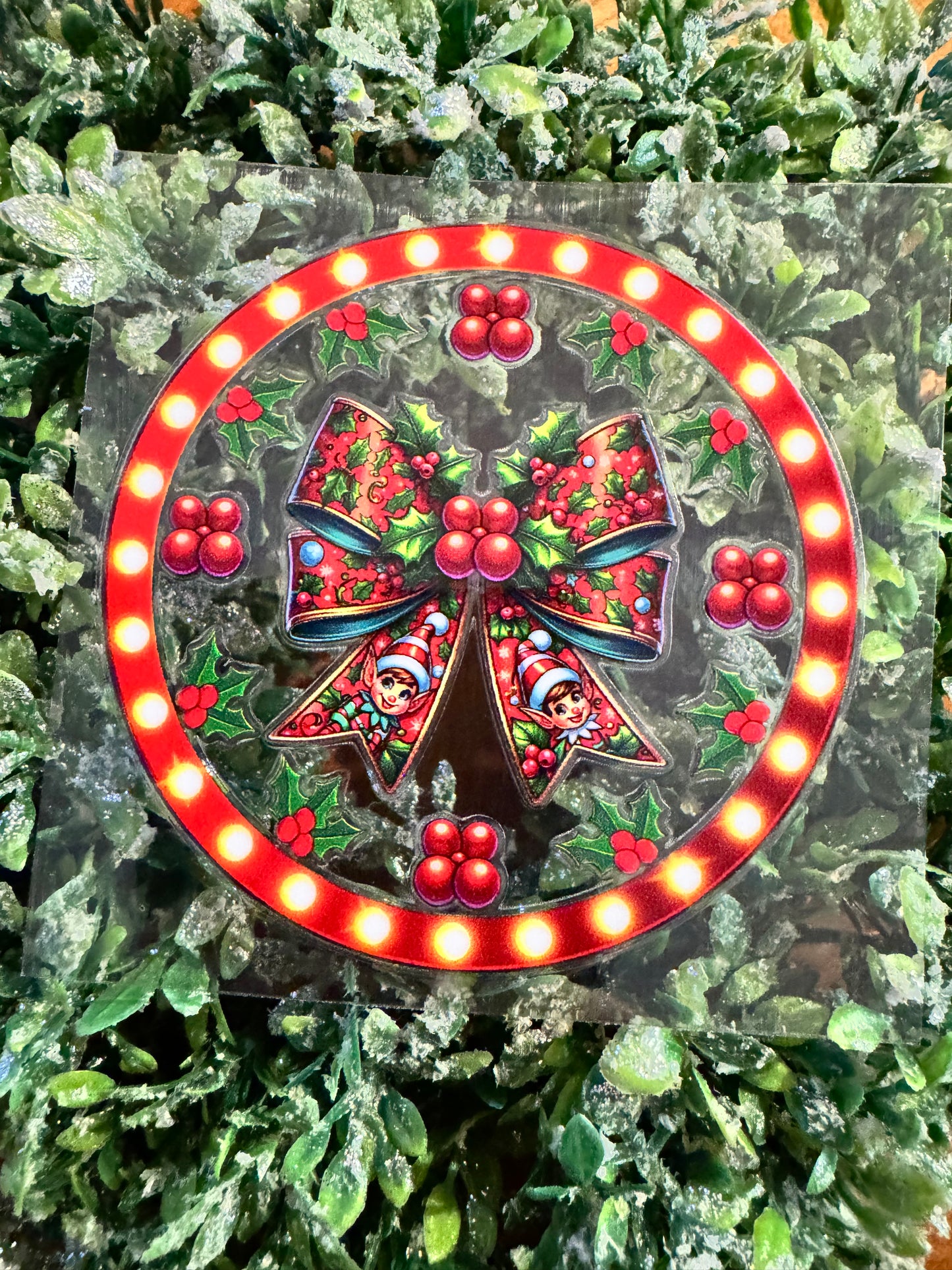 Christmas Elves Circle Decal