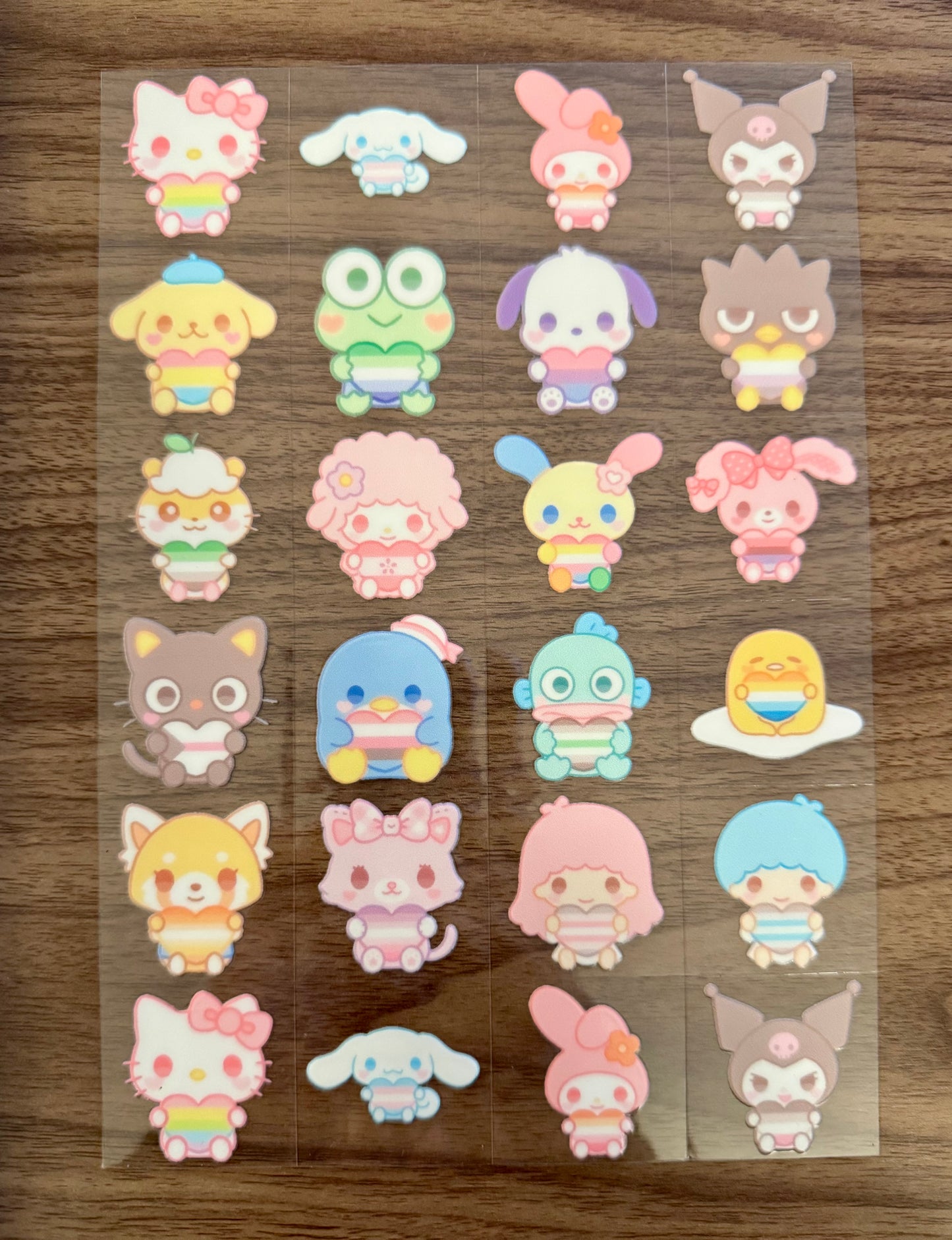 Kawaii Holding Hearts Sheet