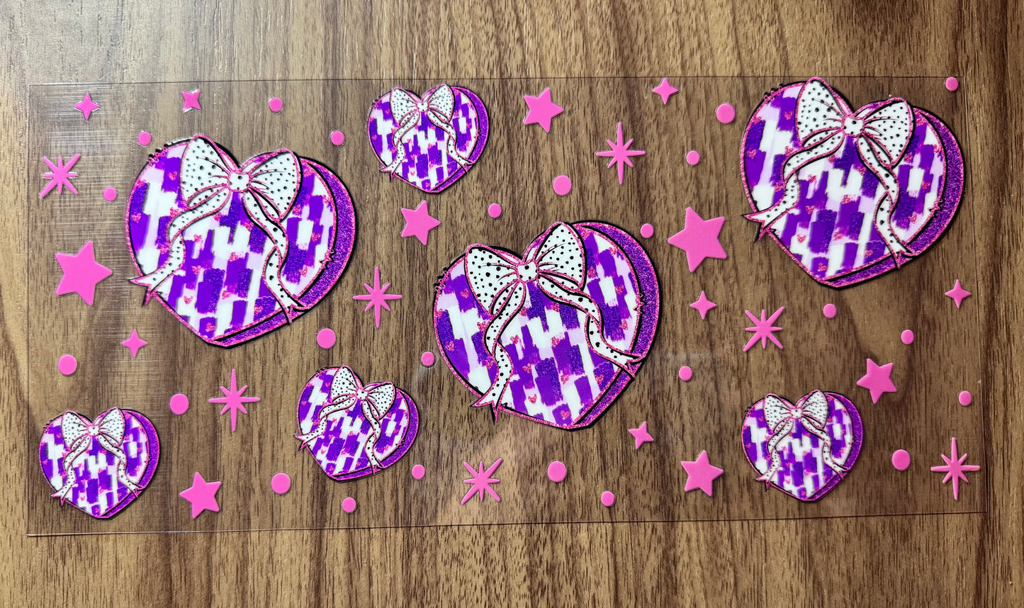Purple Hearts Cup Wrap