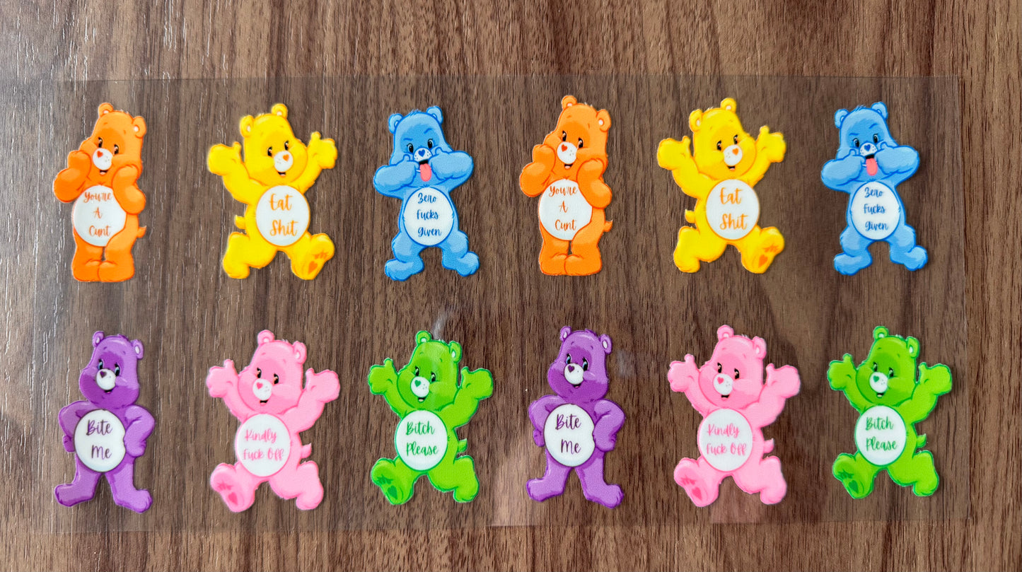 Swear Bear Decal Sheet