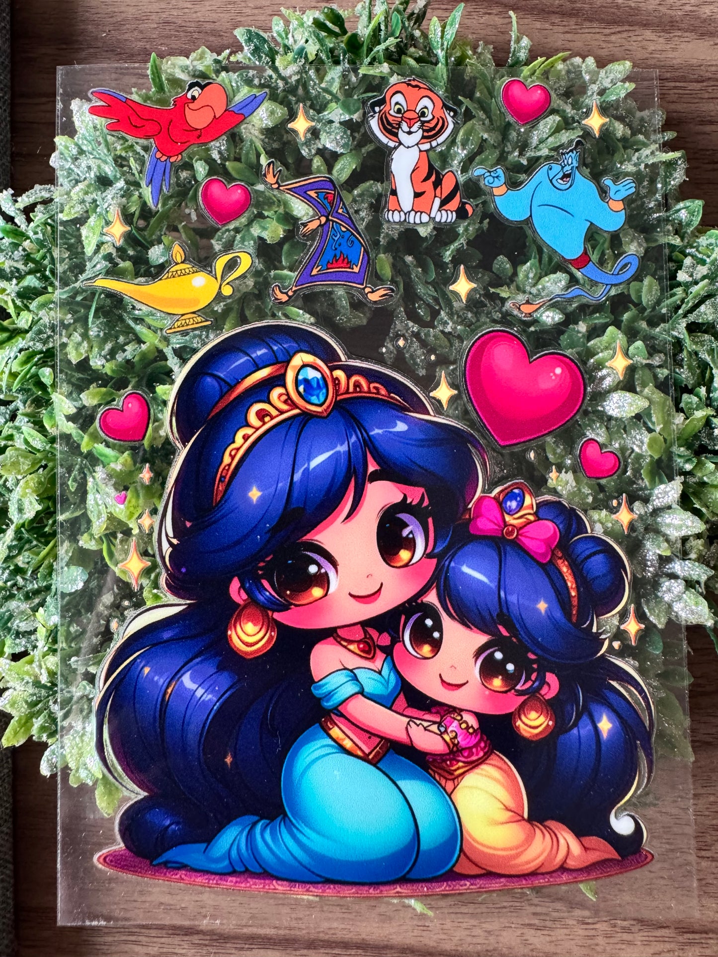 Teal Princess & Baby Notebook Wrap (small)