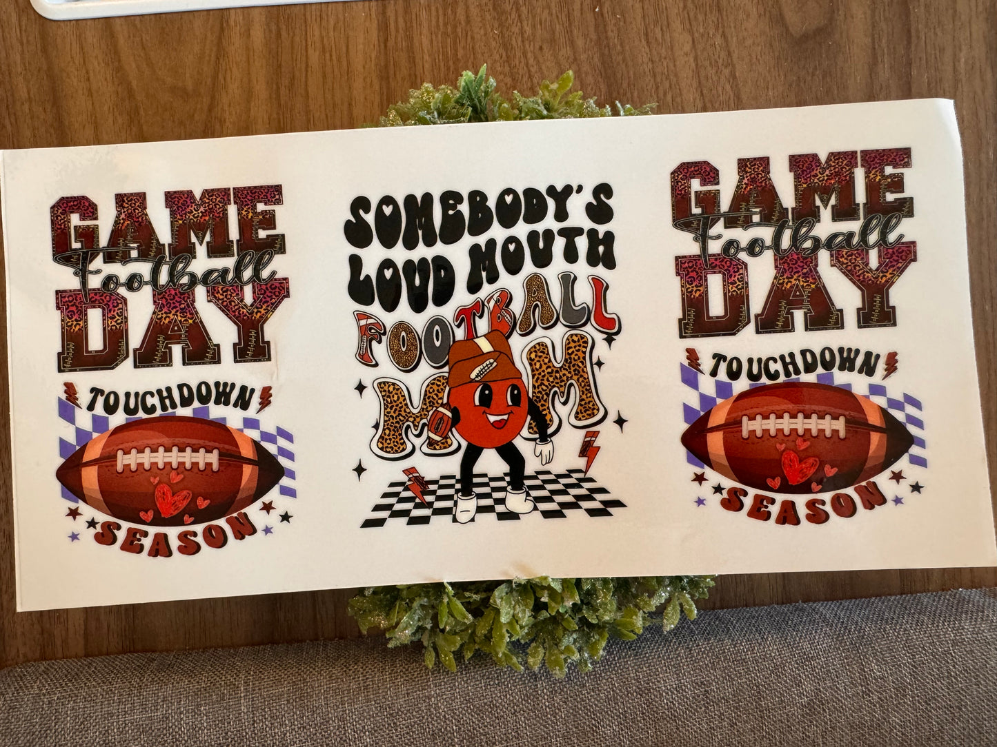 Loud Mouth Football Mom Cup Wrap