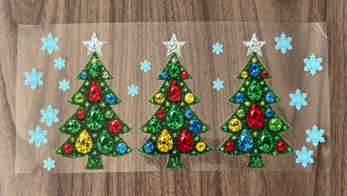 Bejeweled Christmas Trees Cup Wrap