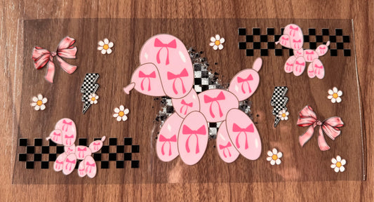 Bow Balloon Dog Cup Wrap