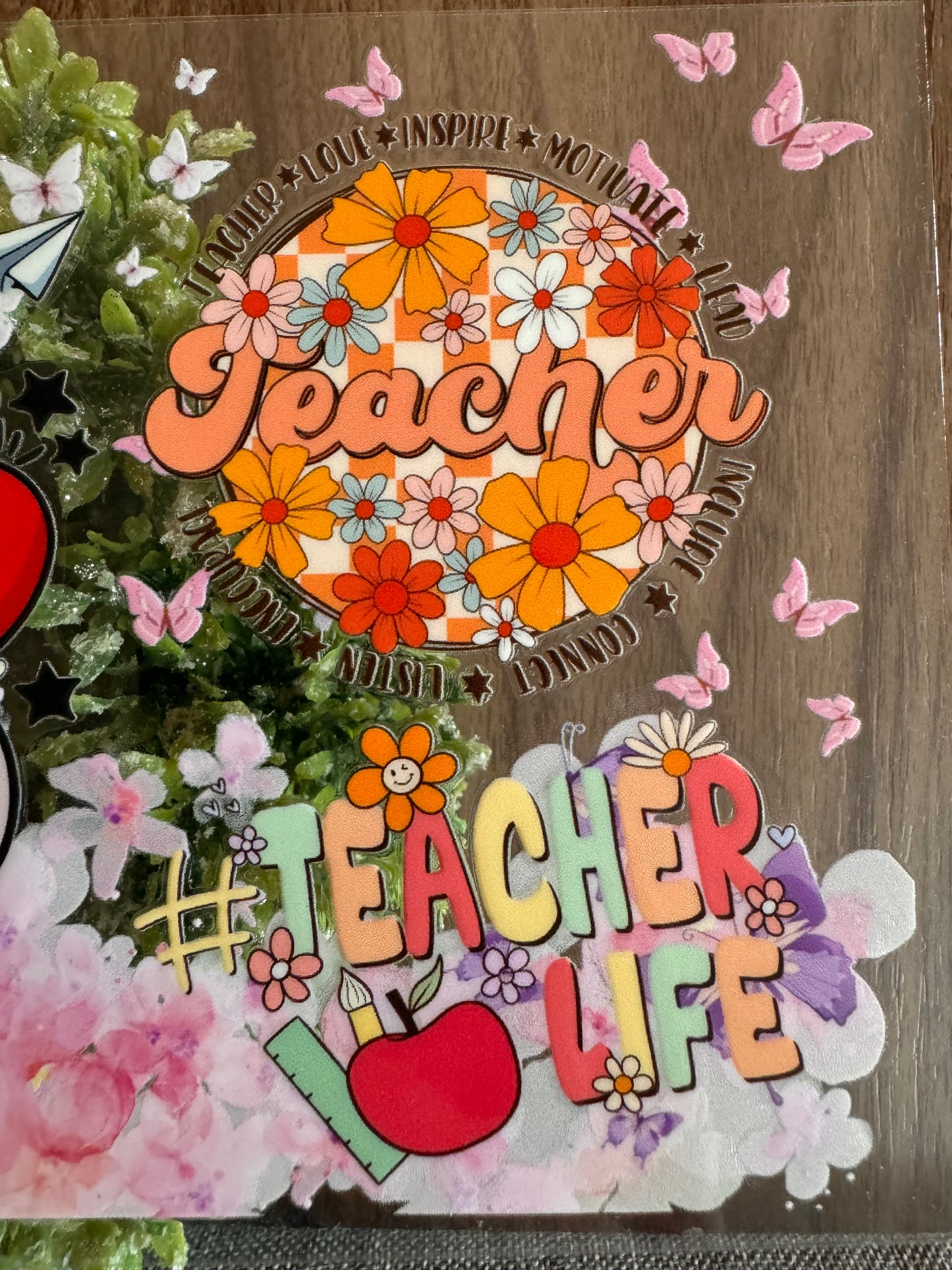 Flowery Teacher Cup Wrap