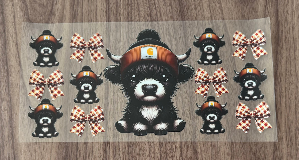 Black Cow & Bows Cup Wrap