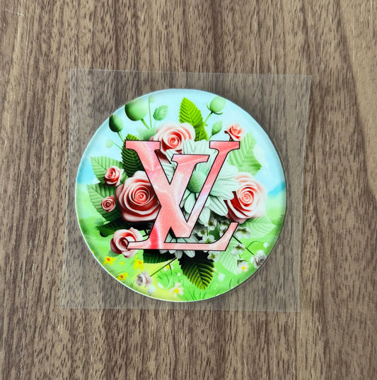Flowery Loo Boujee Circle Decal