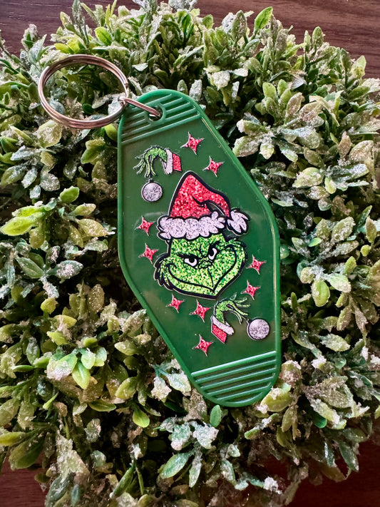 Sparkly Green Guy Keychain