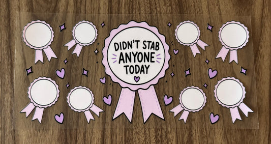 Didn’t Stab Anyone Cup Wrap