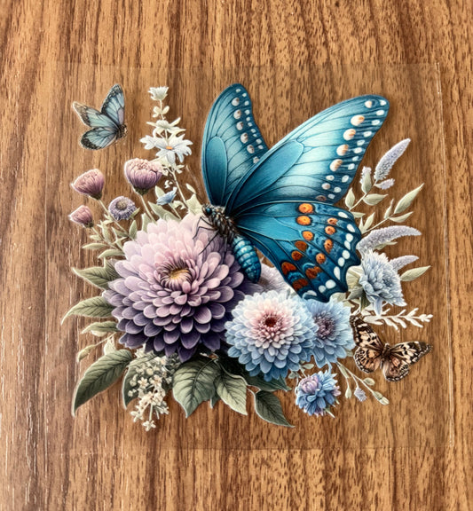 Light Blue Butterfly Decal