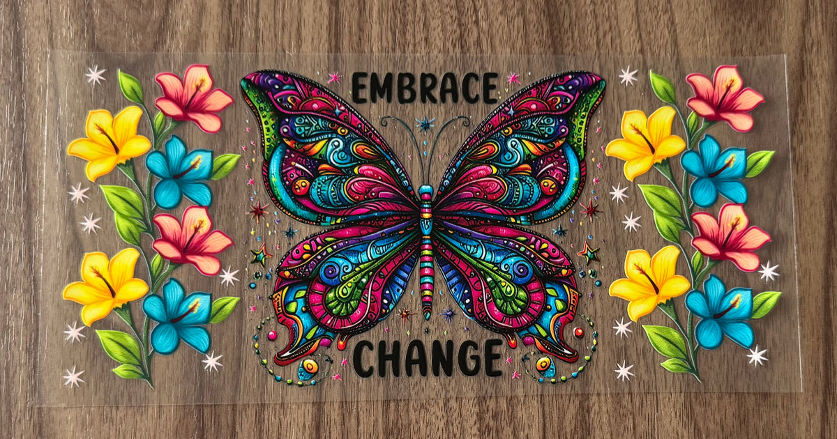 Embrace Change Butterfly Cup Wrap