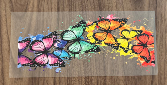 Rainbow Butterflies Cup Wrap