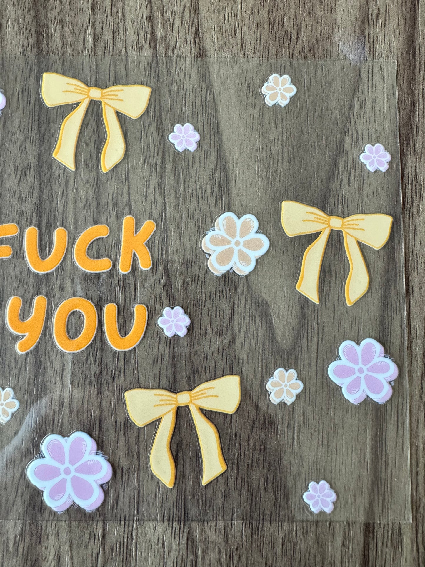 Yellow Swear Bear Cup Wrap