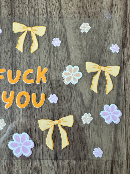 Yellow Swear Bear Cup Wrap