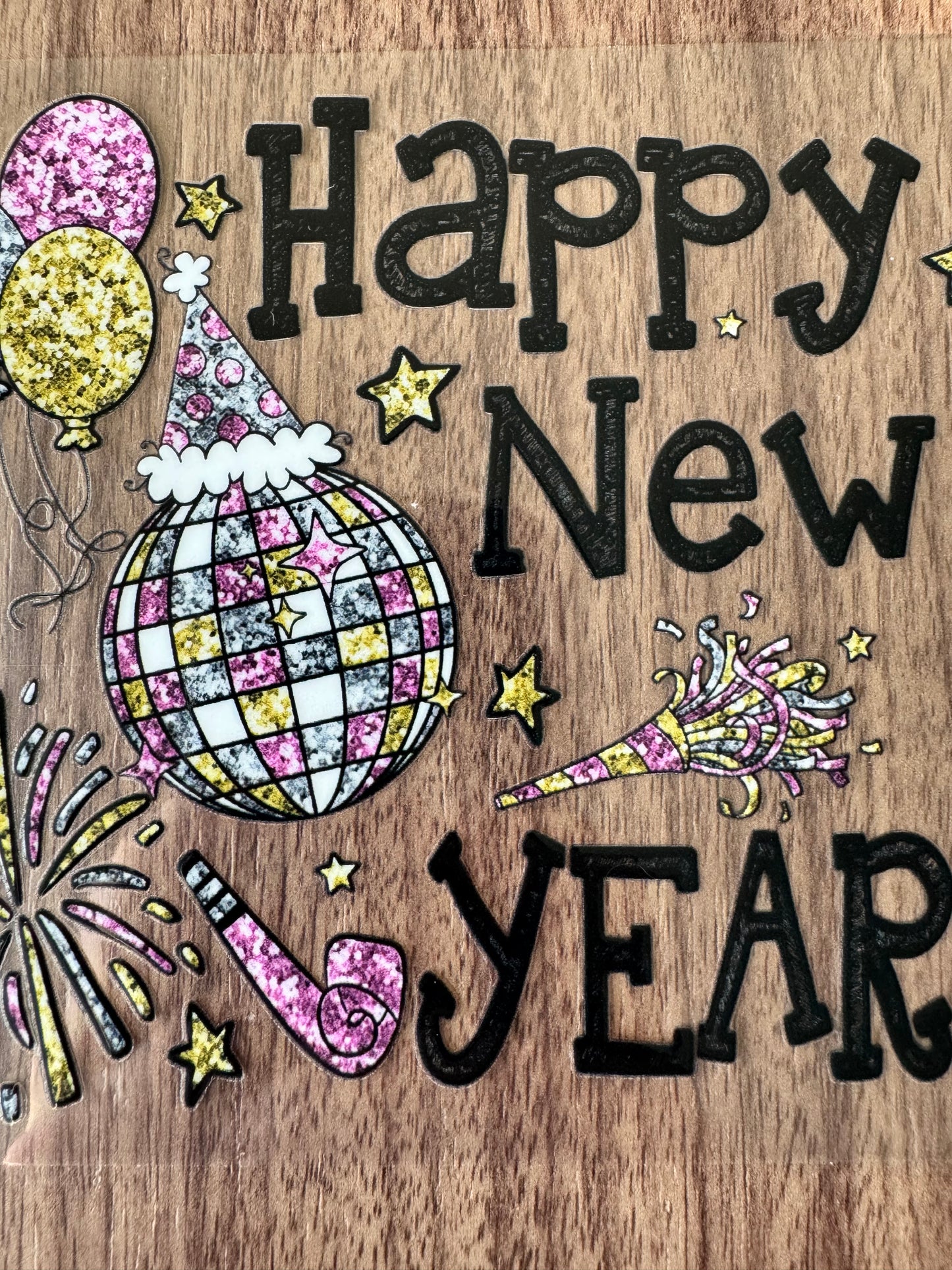 Sparkly Happy New Year Cup Wrap