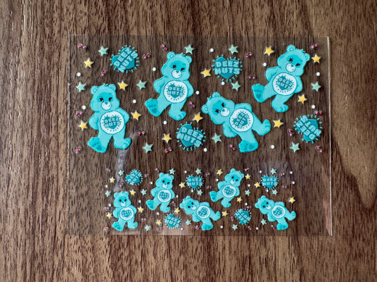 Teal Swear Bears Mini Wrap