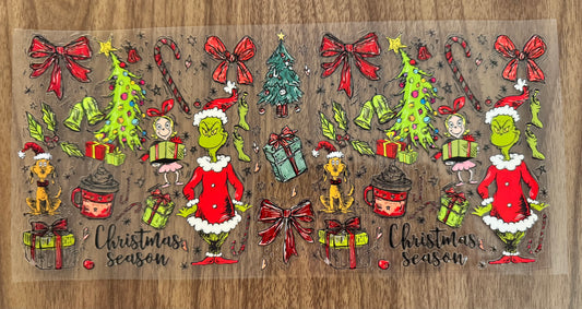 Green Guy Christmas Season Cup Wrap