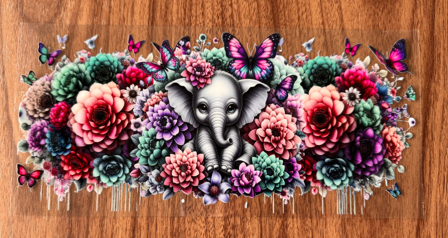 Flowery Elephant Cup Wrap