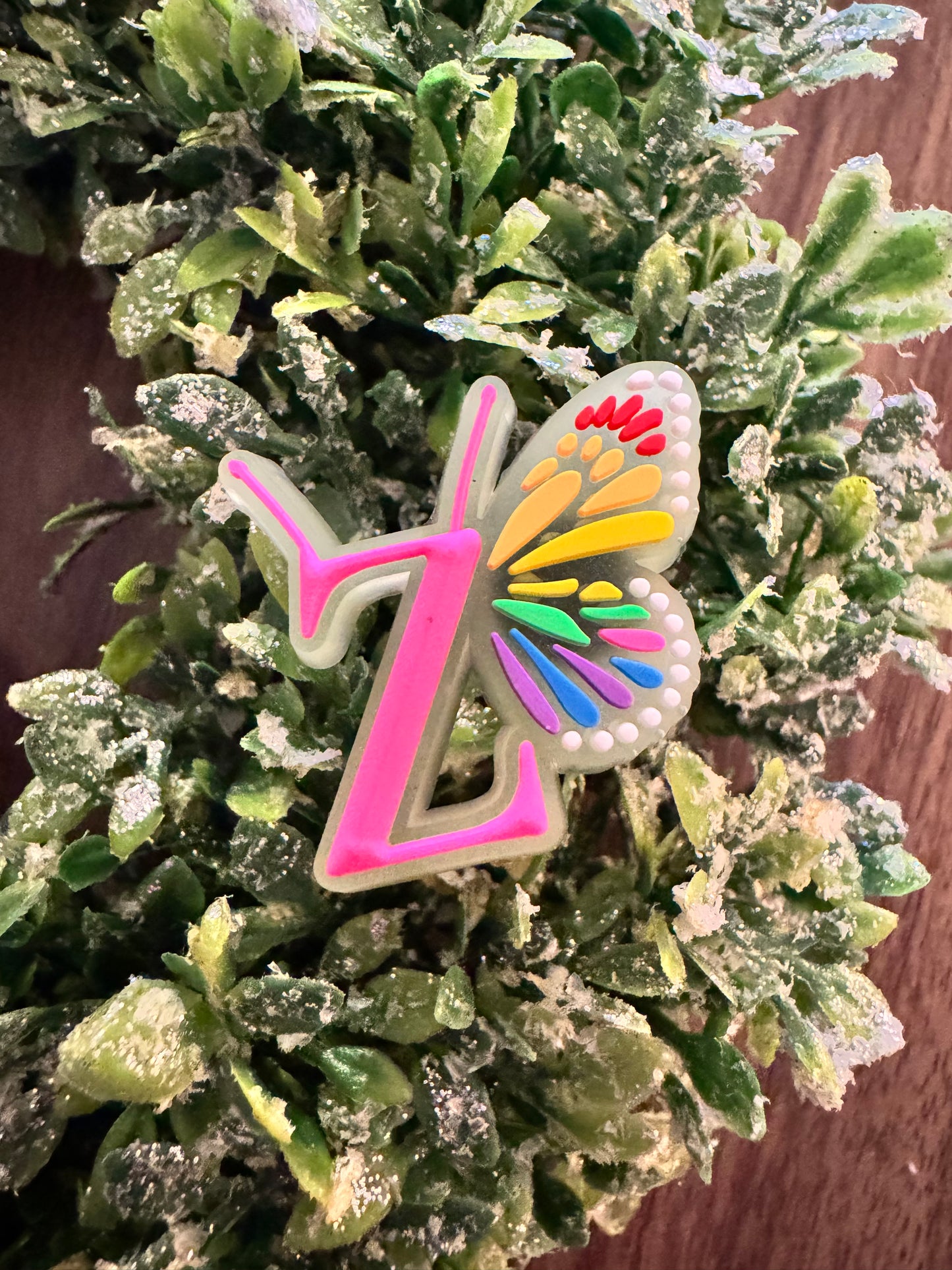 Butterfly Initial Shoe Charms