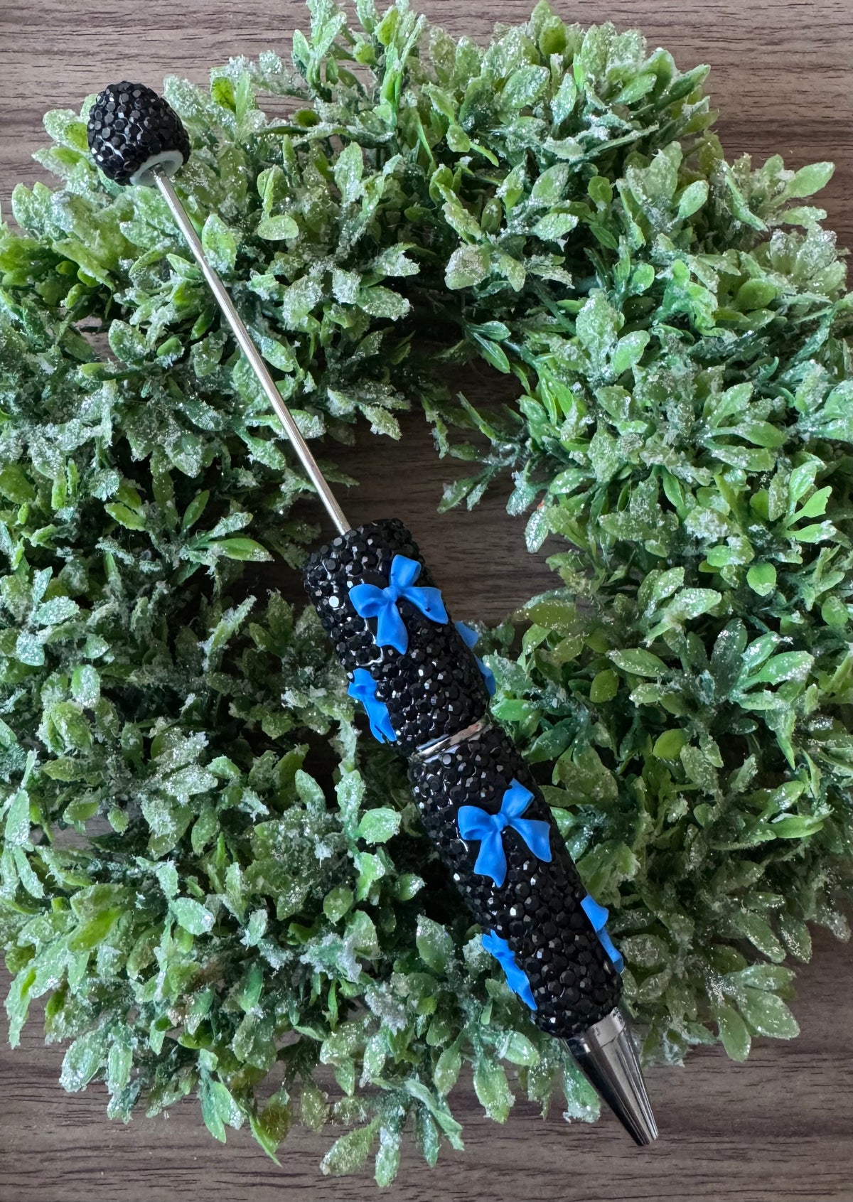 Black/Blue Bow Fancy Pen