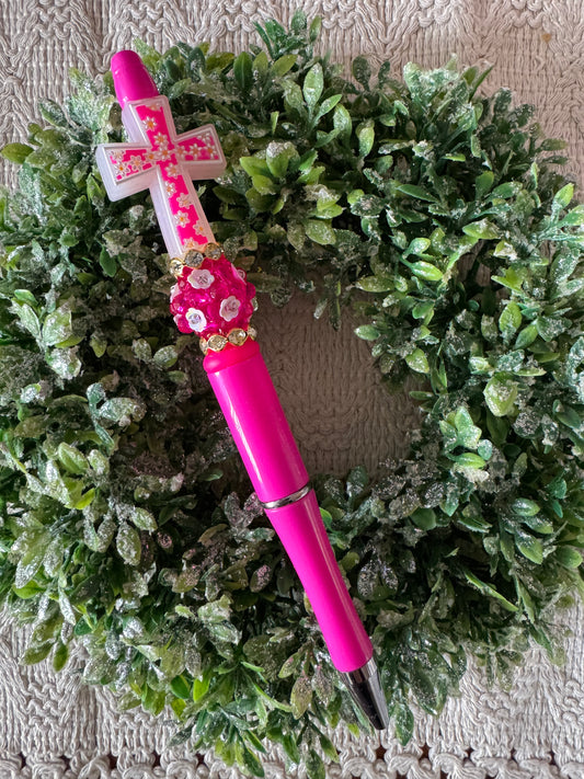 Pink Daisy Cross Pen