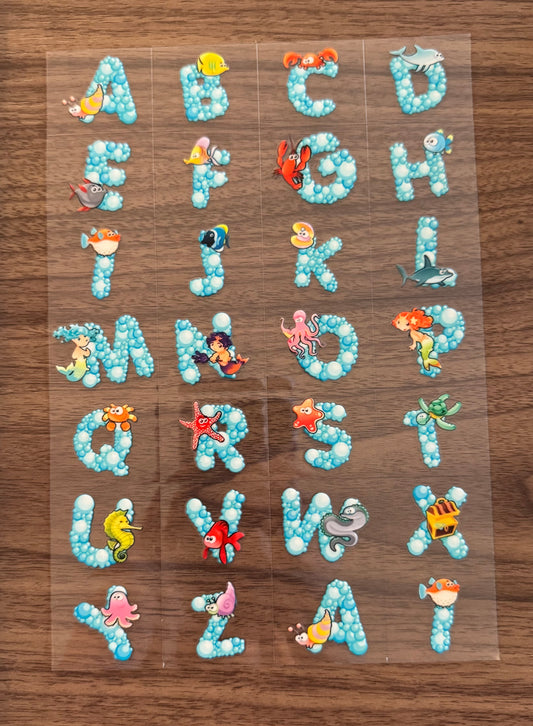 Ocean Letters Sheet