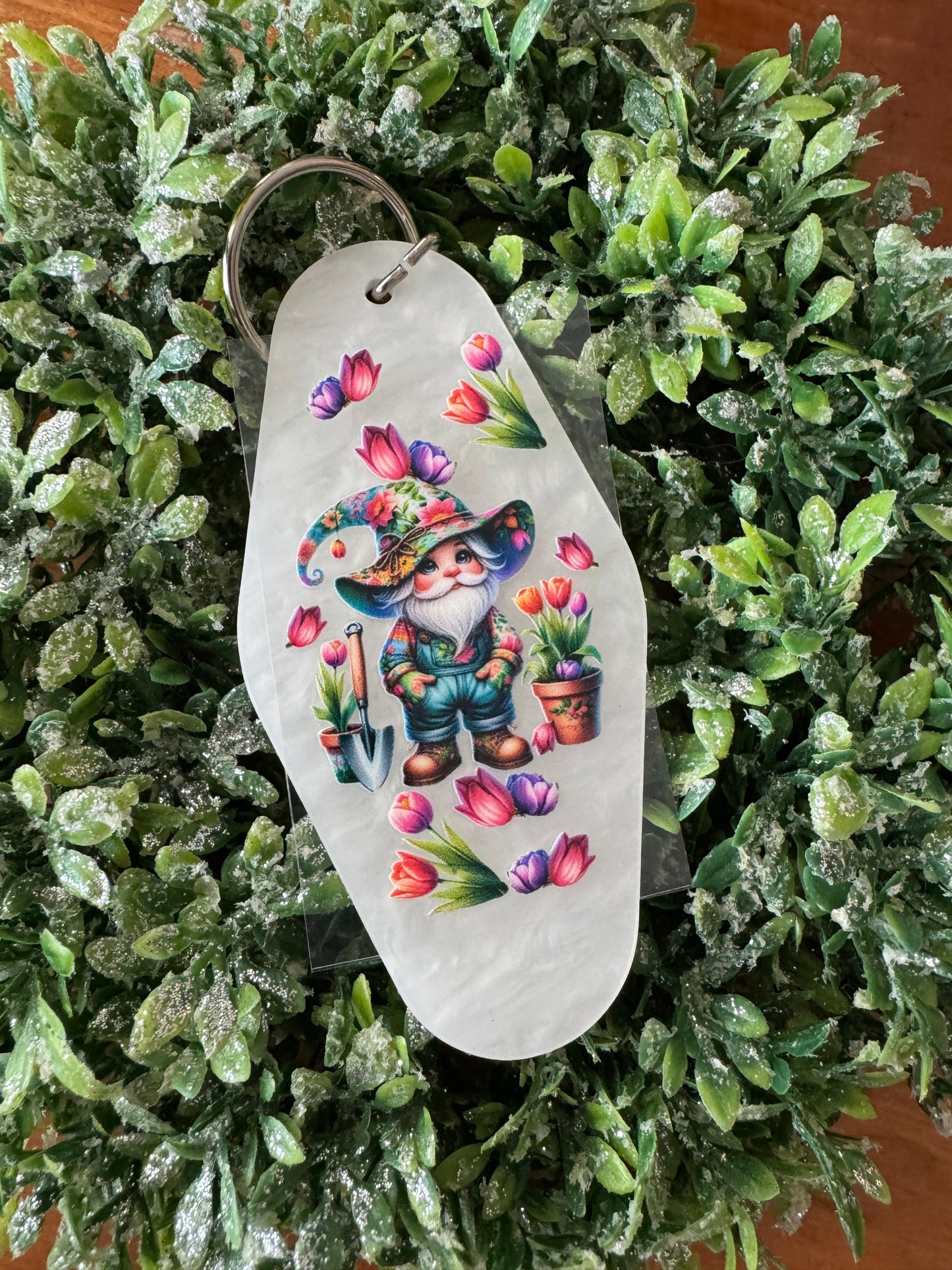 Gardener Gnome Keychain Decal