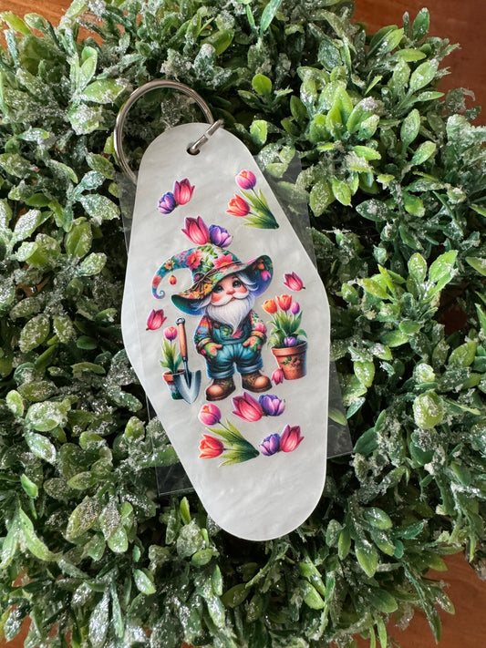 Gardener Gnome Keychain Decal