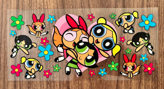 Hugging Girl Puffs Cup Wrap