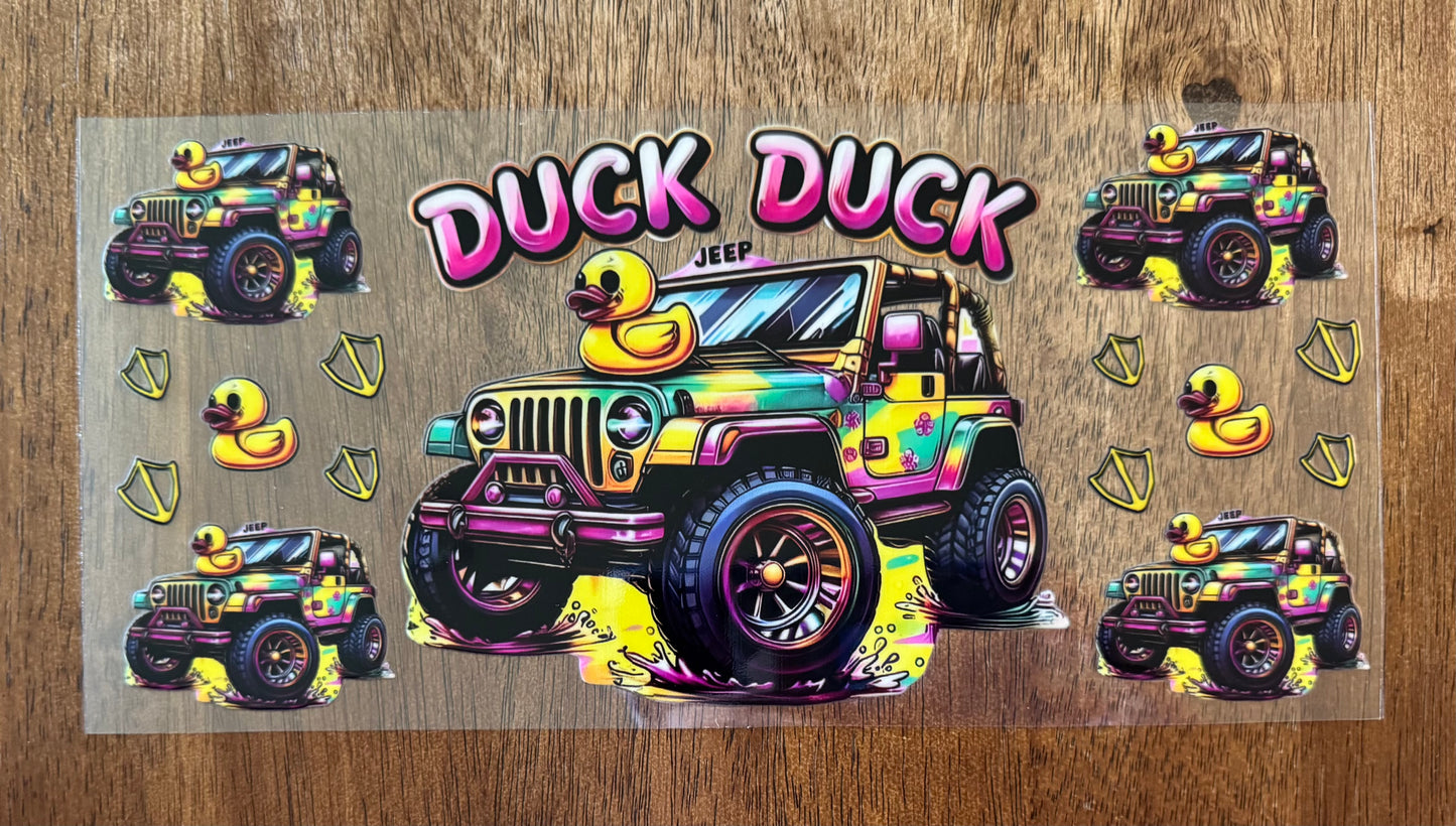 Duck Duck Beep Car Cup Wrap