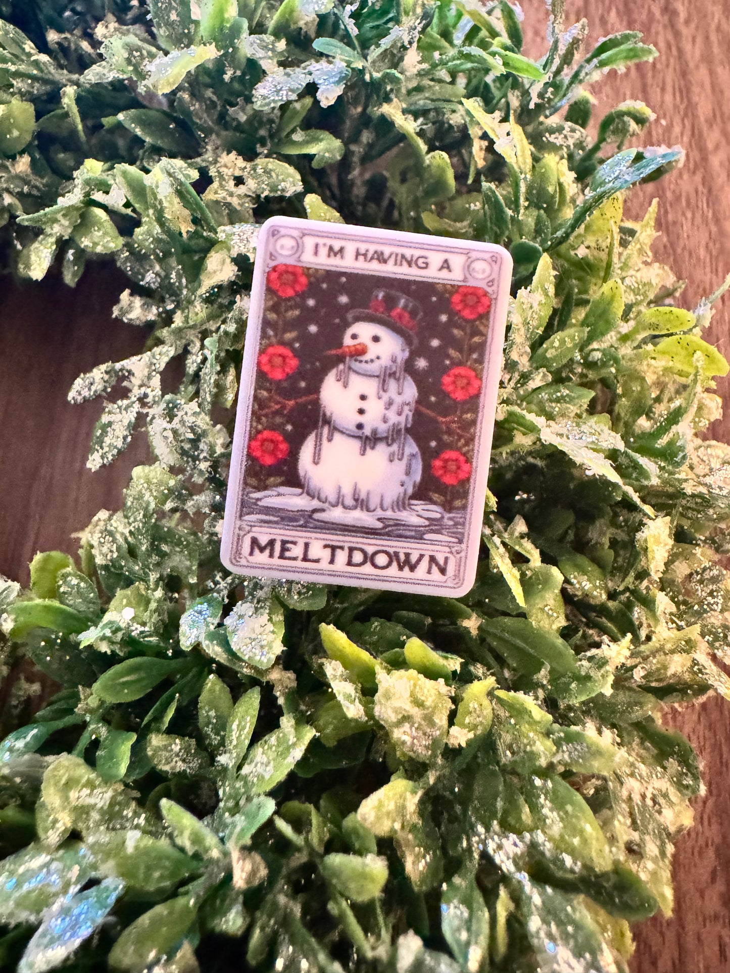 Snowman Meltdown Tarot Card Focal