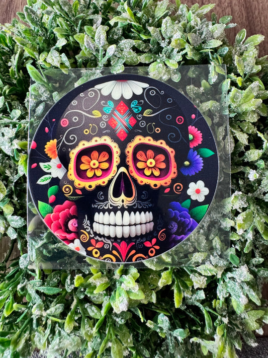 Black Skull Circle Decal