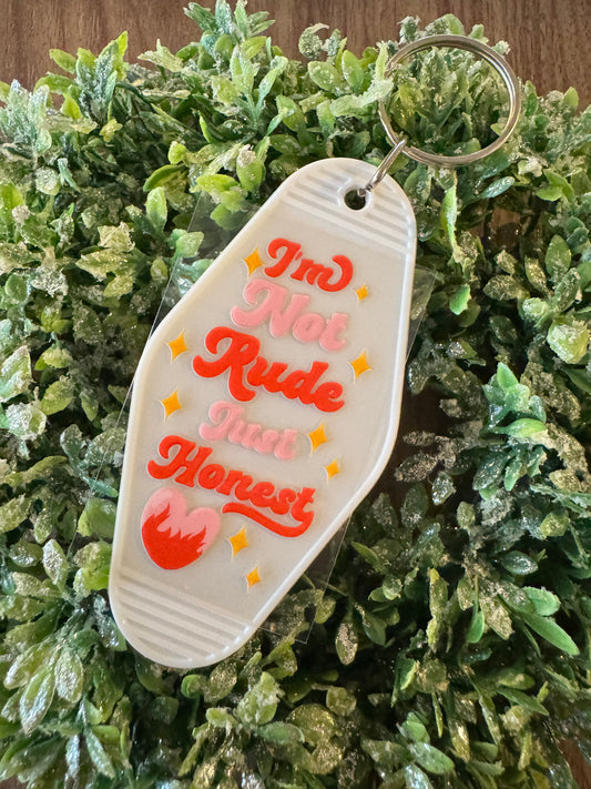 Not Rude Just Honest Keychain Decal