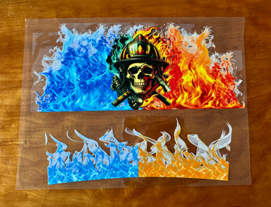 Firefighter Flames Cup Wrap