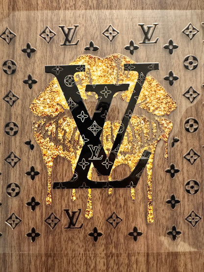 Gold Loo Boujee Lips Cup Wrap