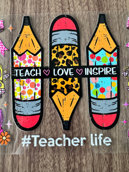 Teach Love Inspire Pencils Cup Wrap
