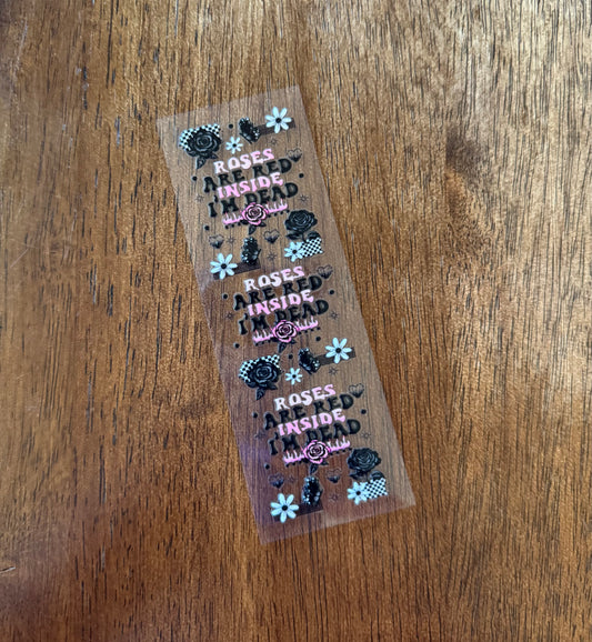 Roses Red Inside Dead Pen Wrap