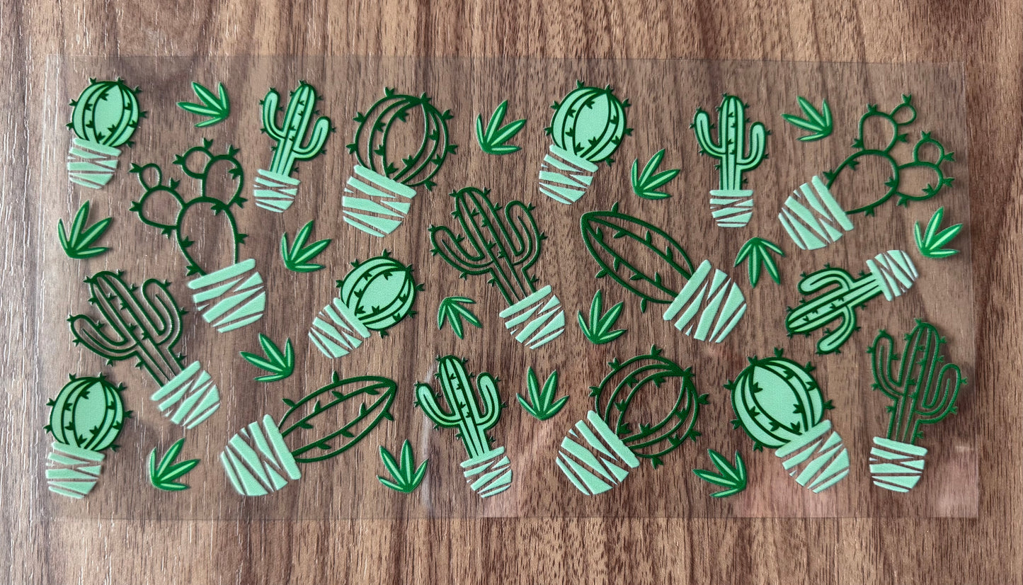 Green Cacti Cup Wrap
