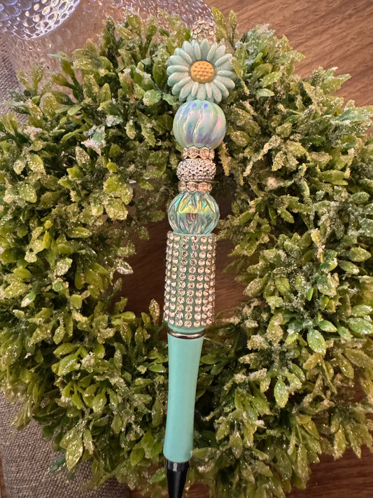 Light Blue Sunflower Pen