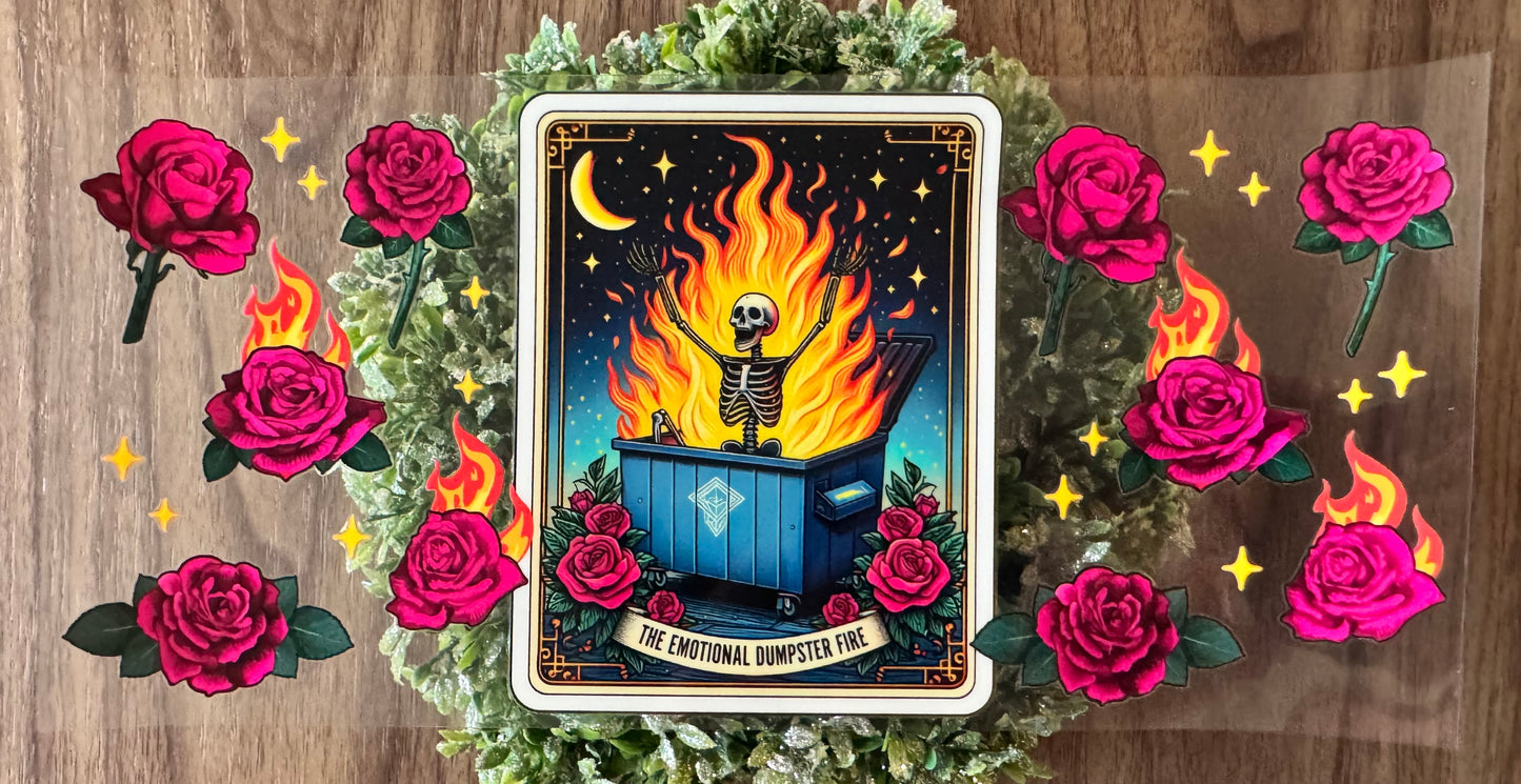 Dumpster Fire Tarot Cup Wrap