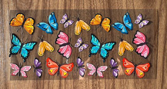 Colorful Butterflies Cup Wrap