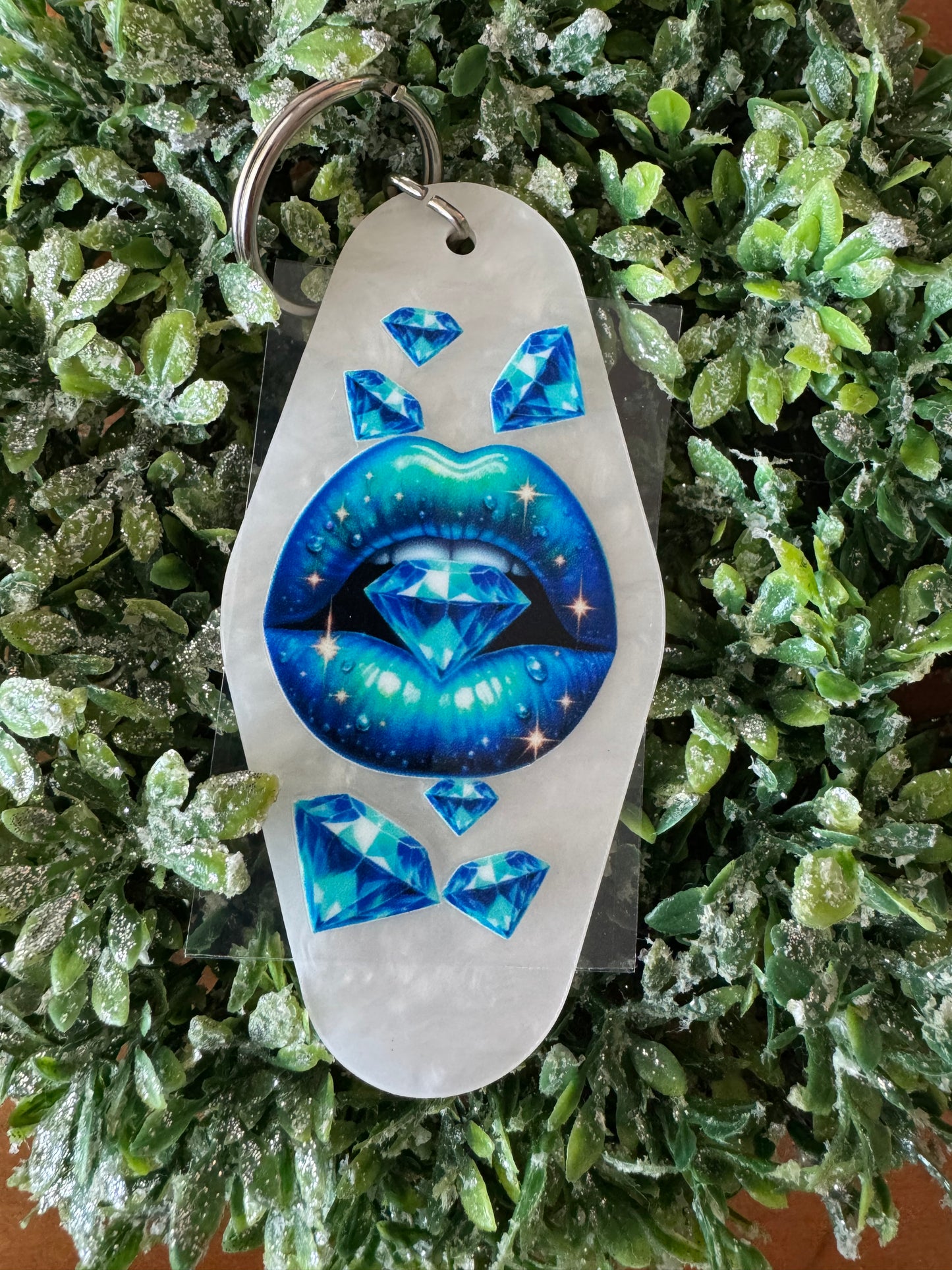 Diamond Lips Keychain Decal