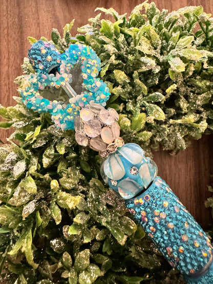 Blue Rhinestone Butterfly Fancy Pen