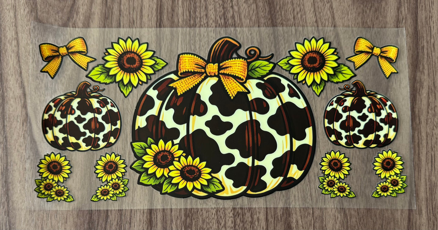 Cow Print Pumpkin Cup Wrap